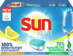 Sun All-in-1 Vaatwastabletten Citroen – 19 stuks