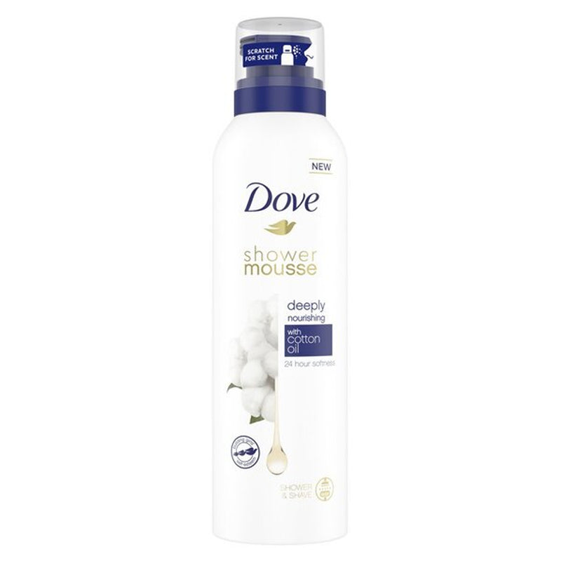 Dove Deeply Nourishing Cotton Oil Shower Mousse - Doucheschuim - 200 ml.