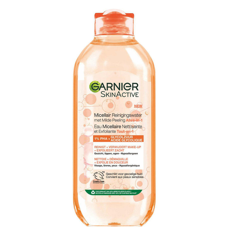 Garnier SkinActive Micellair Reinigingswater Milde Peeling Alles-in-1 - 400 ml.