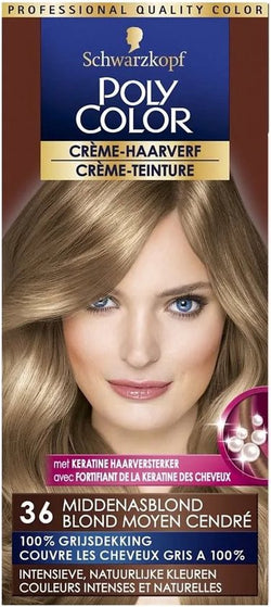 Schwarzkopf Poly Color Crème Haarverf – 36 Midden Asblond