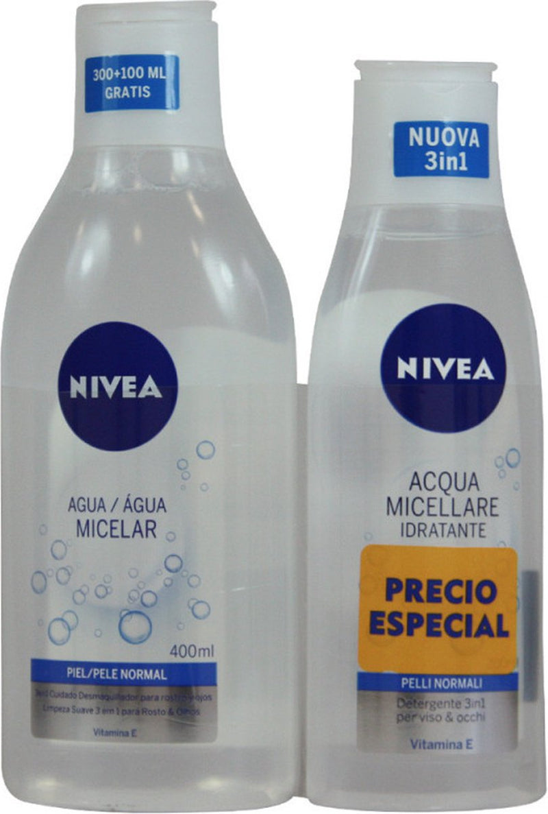 NIVEA Essentials Verfrissend & Verzorgend Micellair Water Normale huid - 400 ml + 200 ml - Duo Pack