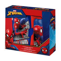 Marvel Spider-Man Broodtrommel en Drinkfles - Schoolset - Lunchset - Lunchtrommel en drinkfles/drinkbeker/bidoninkfles