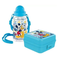 Disney Mickey Mouse Broodtrommel en Drinkfles - Schoolset - Lunchset - Lunchtrommel en drinkfles/drinkbeker/bidon