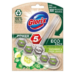 Glorix Toiletblok Power 5 Cucumber & Fresh Leaves - 55 gr.